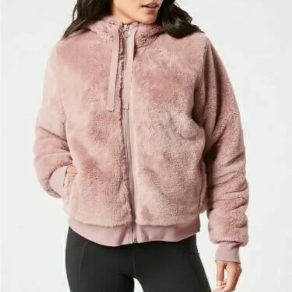 Athleta Jackets & Blazers - Athleta Plush Zip-Up Jacket in Dusty Rose